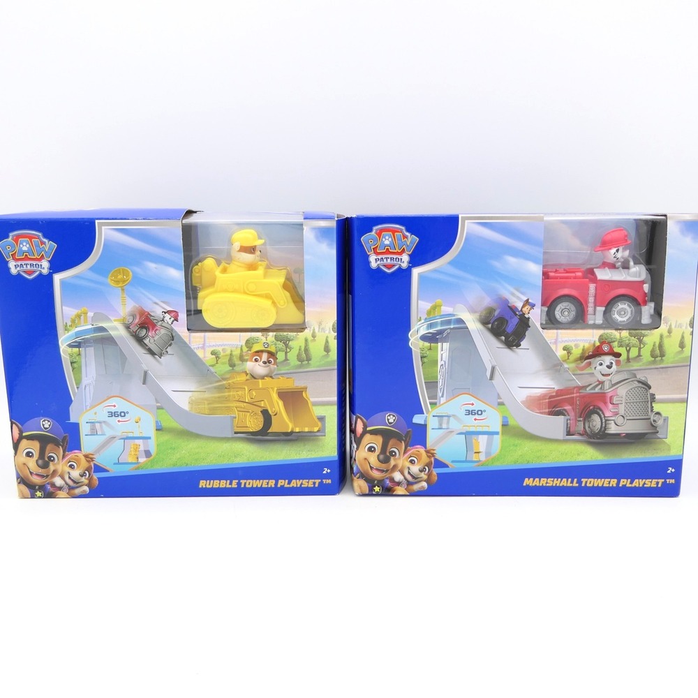 Spin Master Paw Patrol Marshall Tower & Rubble Tower Playsets 2 Pack Ages 2+